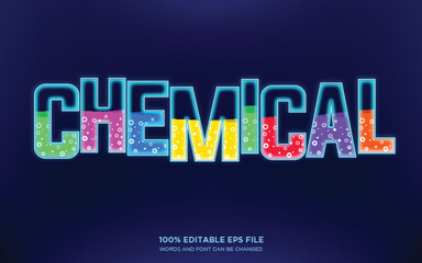 Chemical Liquid 3D editable text style effect