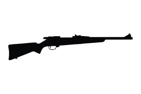 rifle silhouette icon vector for design logo and print use