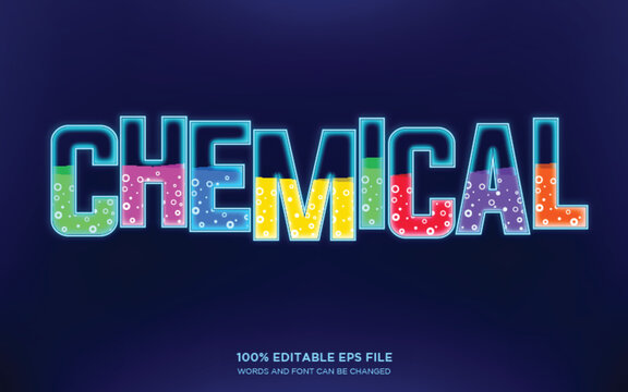 Chemical Liquid 3D editable text style effect