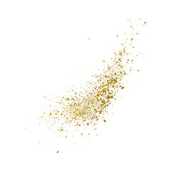 Golden Shimmering Glitter Sprinkle Against Dark Background transparent background