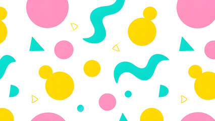 A Retro 1980s Memphis Design Abstract Background