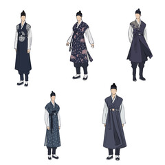 한복입은 남자세트