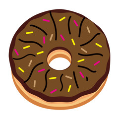 Vector graphic icon for Chocolate donut