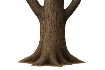 Obraz premium Tree trunk illustration representing nature, growth, and wooden texture with transparent background