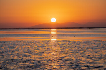 佐賀－【鹿島市から見た有明海の夕景】