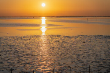 佐賀－【鹿島市から見た有明海の夕景】