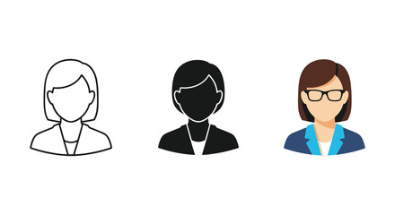 Different user avatars in various styles