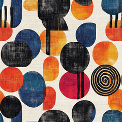 Geo Print Fabric texture, seamless