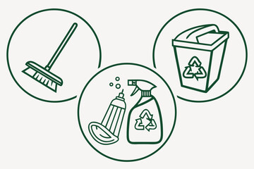 Crisp Outline Eco Friendly Cleaning Product Symbol Vector SVG Design