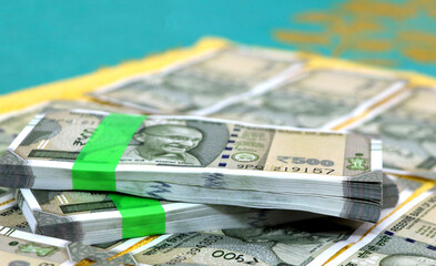 Indian currency. 500 rupee note. Five hundred rupee Indian curre