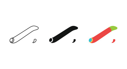Fototapeta premium Crayon illustration in different styles and colors