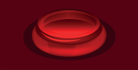Dark Red Light Effect 3d Button Vector Design