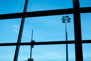 Airport waiting room window