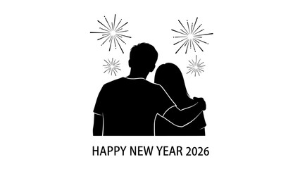 Couple celebration happy New Year 2026