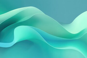 Fototapeta premium Abstract layered paper art in shades of teal