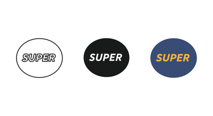 Super label icons set for design