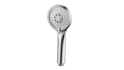 Sleek and contemporary chrome handheld shower head for enhanced bathroom showering experience, providing adjustable water flow and a comfortable grip for versatile personal hygiene