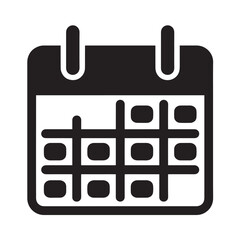 Schedule and event calendar symbol for mobile app ui, minimalist vector icon