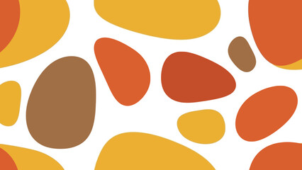 Abstract Organic Shapes Pattern Background in Warm Autumn Colors