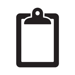 Document and task management clipboard icon for app ui, flat vector symbol