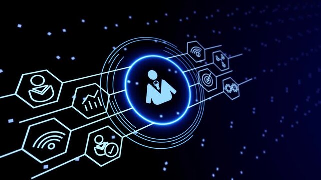 Business, Technology, Internet and network concept animation.
