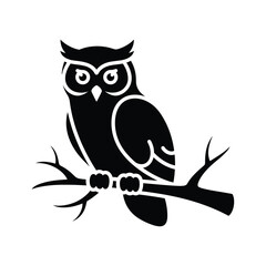 Owl sitting on a tree branch