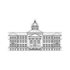 Classical building with dome and columns © vidmoja