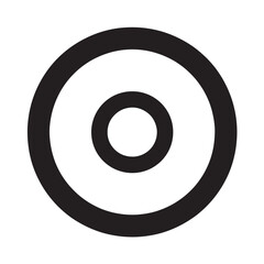 Target and focus symbol for business goals and ui design, minimalist vector icon
