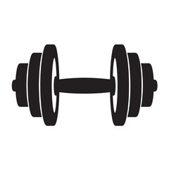Fitness and workout dumbbell icon for gym app ui, minimalist vector symbol