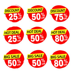 set of discount labels