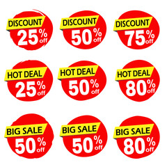 set of discount labels