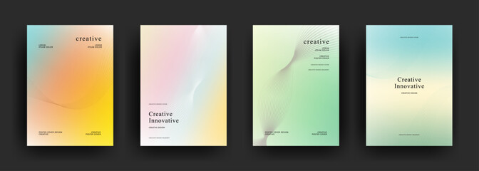 Abstract gradient poster template. Modern Covers Design. Mesh gradient background design. Trendy front page design for Banner, Poster, Flyer, Invitation and Annual Report