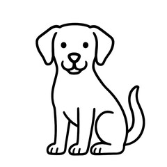 Dog line drawing art design