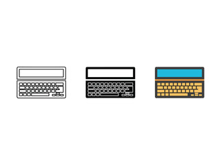Different laptop icons with various design styles