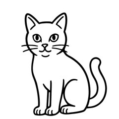 Cat line drawing art design