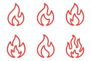simple flame icon vector illustration