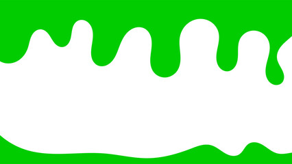 Abstract Minimalist Green Slime Drip Frame Border Design Template