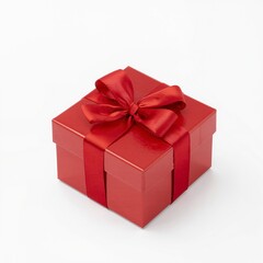 Fototapeta premium Red Gift Box with Ribbon Bow