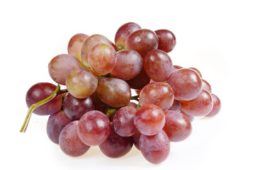 Grapes are very fresh on a white background.