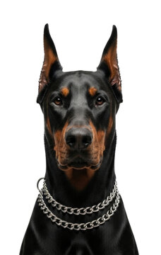 Doberman pinscher portrait transparent background cutout png