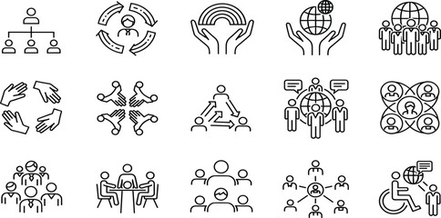 Big Data, Cloud Computing, Global Network, Financial Loss, Business Decline, Crisis Alert, Data Server, Digital Analysis, Growth Report, Decrease Chart Icons