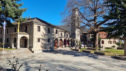 metsovo city greece tourist traditional resort on pindos mountain