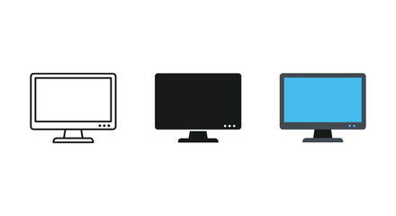Different computer monitor illustrations