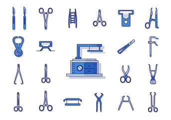 Obraz premium Surgical Instruments: A Comprehensive Collection of Medical Tools.