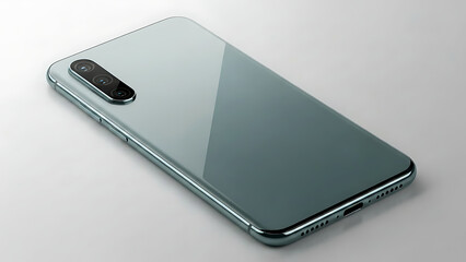 A serene tropical paradise sunset with palm trees silhouetted against a colorful sky