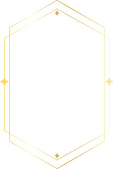 Golden Thin Lines Art Deco Frame