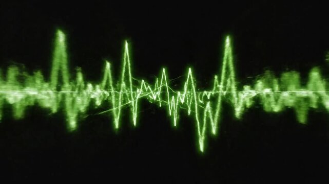 Abstract representation of sound waves from brutal grindcore captured in sharp minimalist lines 4K 10s