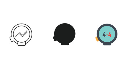 Three different watch faces showing various time and activity tracking