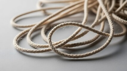 Tangled rustic cord arrangement evokes simplicity and authenticity