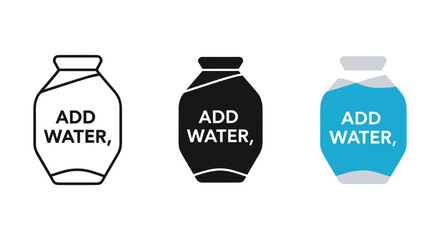 Add water to the bottle illustration